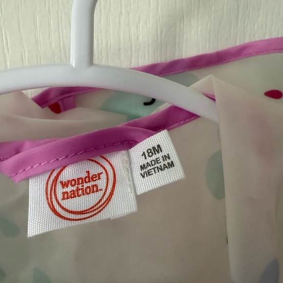 Wonder Nation Transparent Raincoat with Pink Trim - Picture 4 of 5